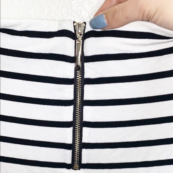 WHBM Striped Skater Off Shoulder Mini Dress - Picture 6 of 11